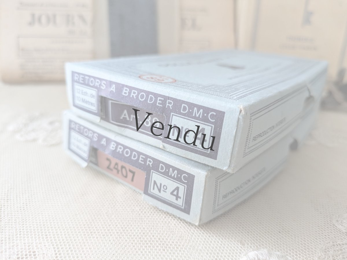 画像6: フランスヴィンテージ DMC刺繍糸 No.4 パステルカラー2箱セット（6本×2箱） (6)