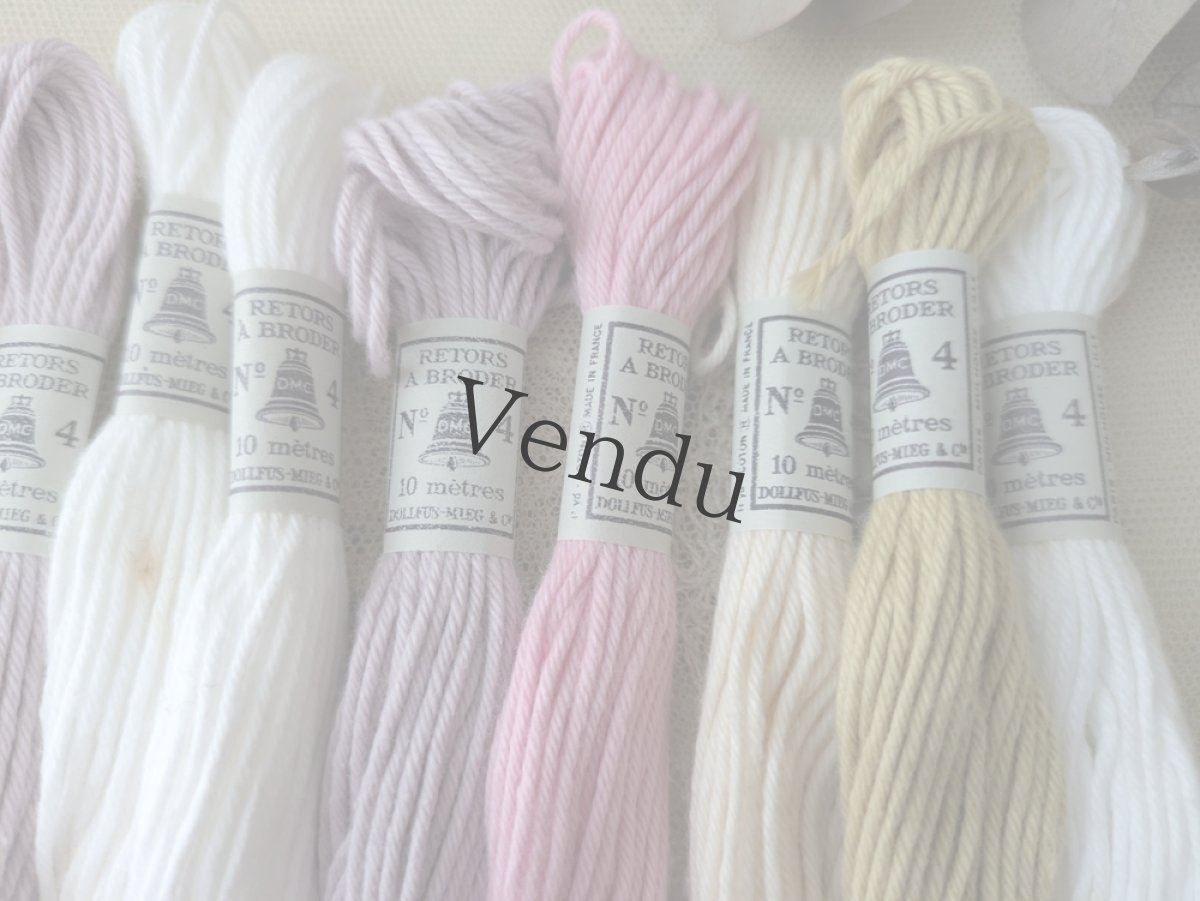 画像4: フランスヴィンテージ DMC刺繍糸 No.4 パステルカラー2箱セット（6本×2箱） (4)