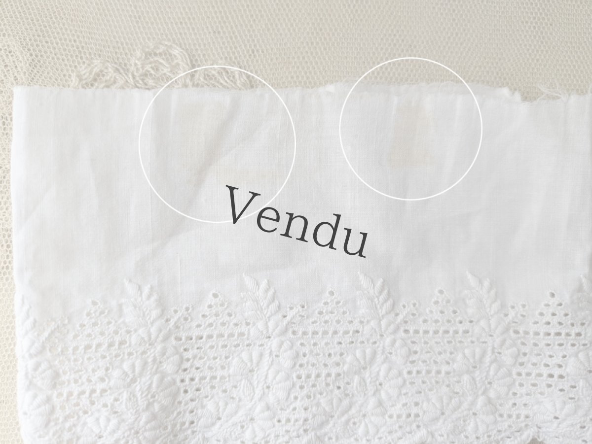 画像4: フランスヴィンテージ 刺繍スカラップレース 96cm (4)