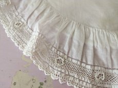 画像4: フランスヴィンテージ　CHイニシャル刺繍入り クッションカバー (4)