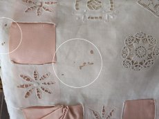画像9: フランスヴィンテージ　カットワーク刺繍ブランケット (9)