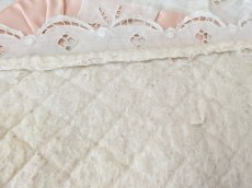 画像7: フランスヴィンテージ　カットワーク刺繍ブランケット (7)