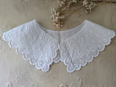 画像1: フランスヴィンテージ　刺繍つけ襟 (1)