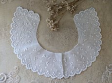 画像3: フランスヴィンテージ　刺繍つけ襟 (3)