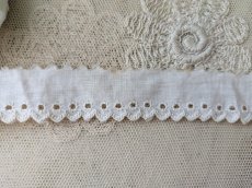 画像3: フランスヴィンテージ 刺繍スカラップレース 178cm (3)