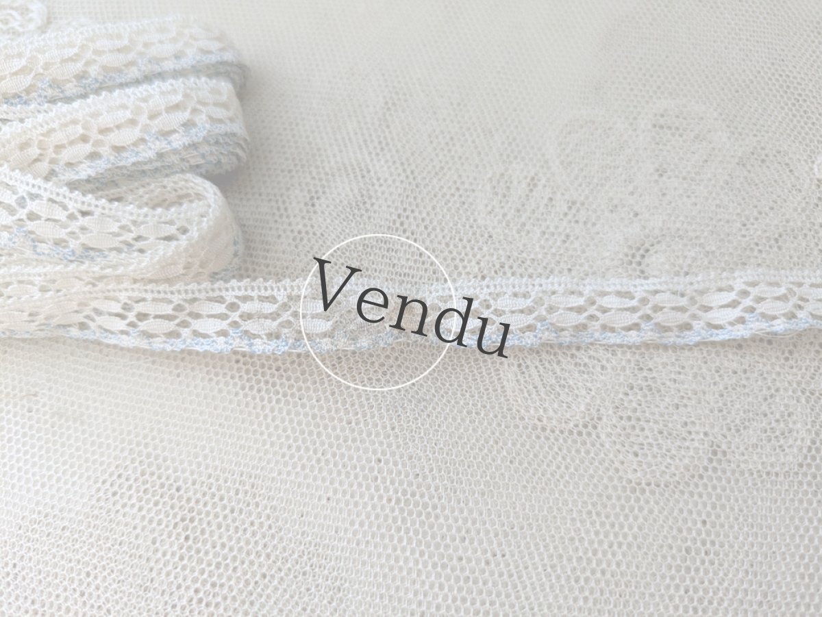 画像5: フランスヴィンテージ 色つきレースブレード 202cm (5)