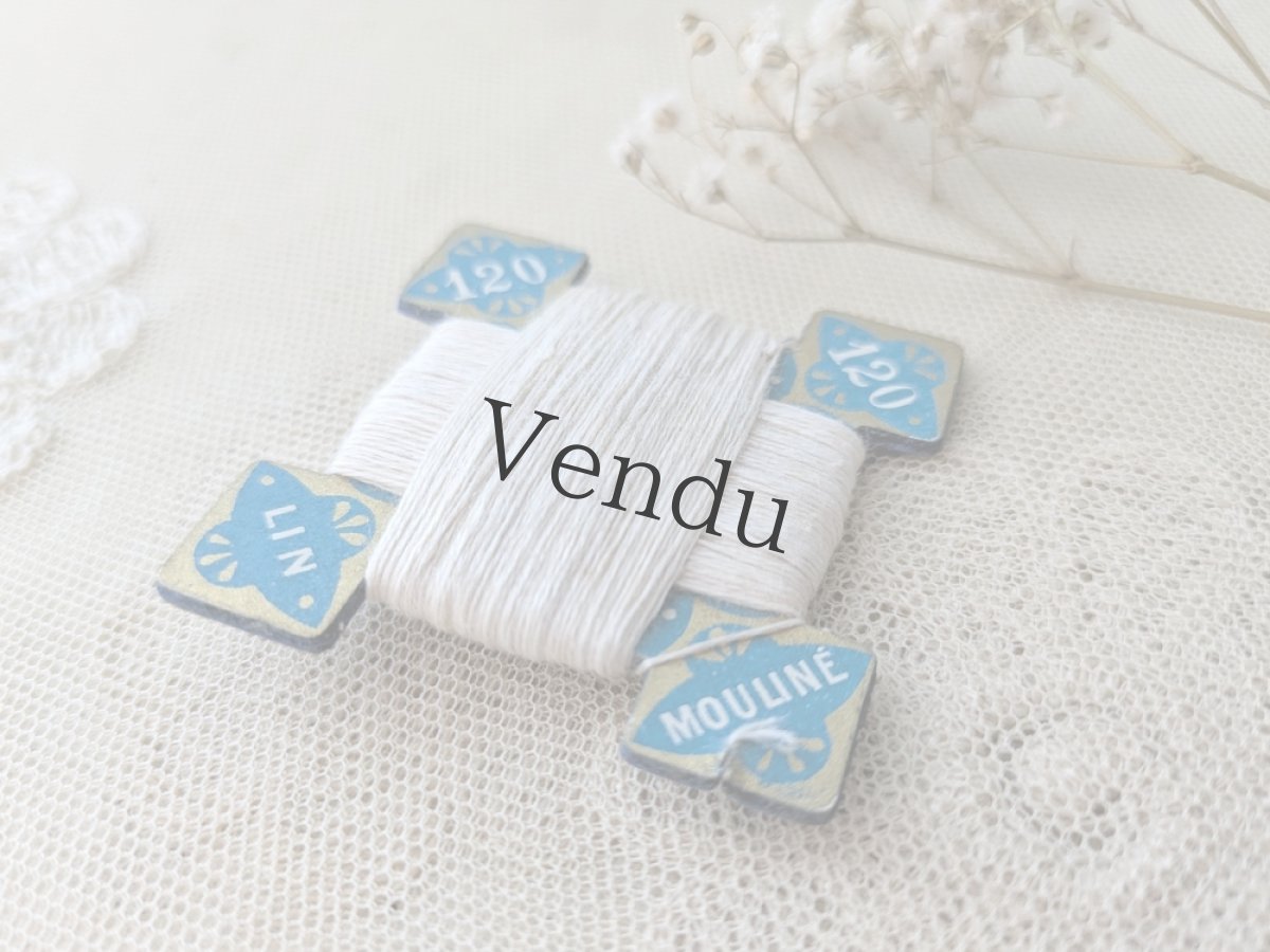 画像2: フランス 1900年代 リネン糸巻き 120 MOULIN (2)