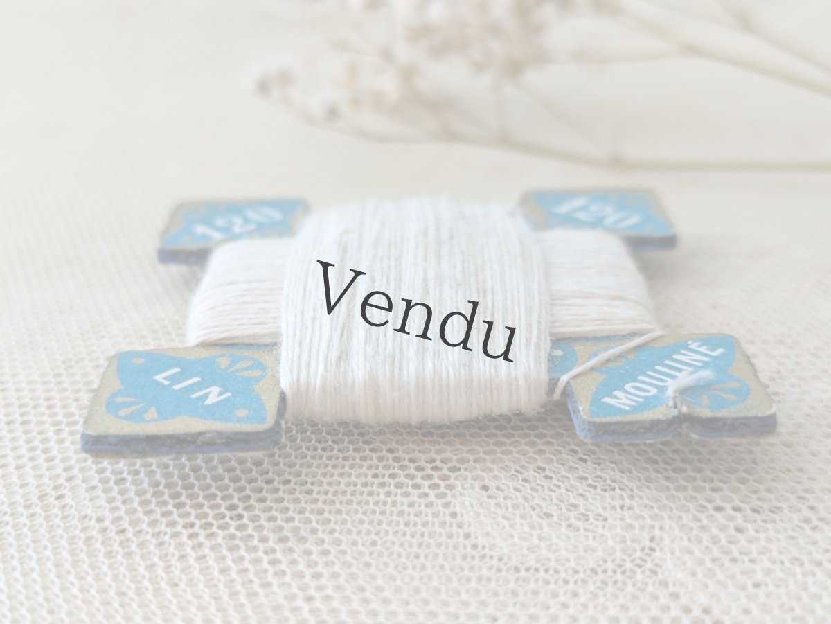 画像3: フランス 1900年代 リネン糸巻き 120 MOULIN (3)