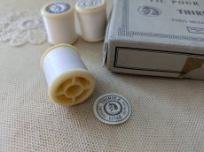 画像9: フランス1950-1960年頃 ボビンセット 白  THIRIEZ (9)