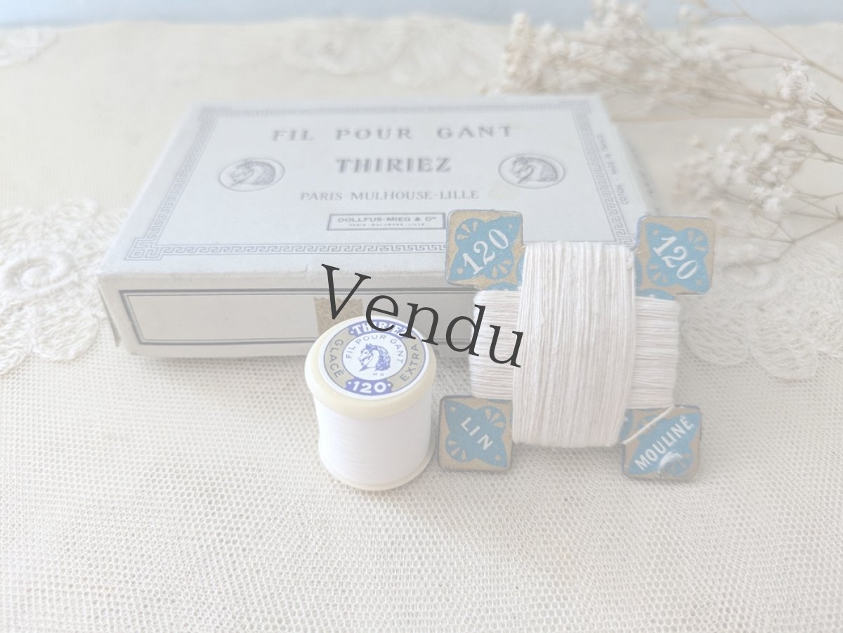 画像5: フランス 1900年代 リネン糸巻き 120 MOULIN (5)
