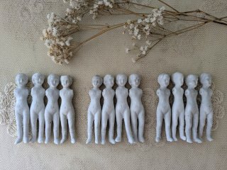 フランス 1910年前後 ビスクドール ミニョネット 3体セット