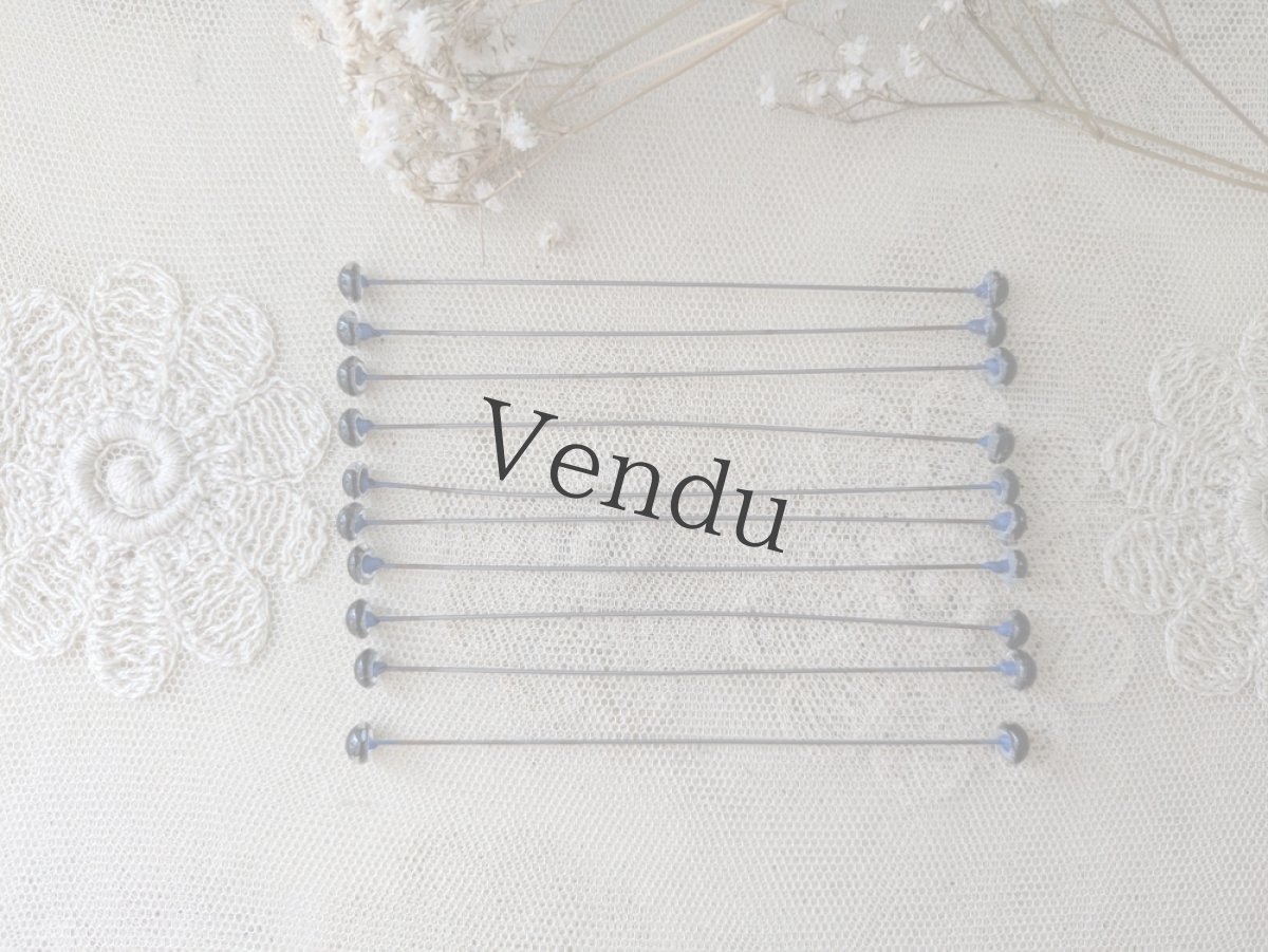 画像2: フランスヴィンテージ グラスアイ 5本セット／ブルー6mm (2)