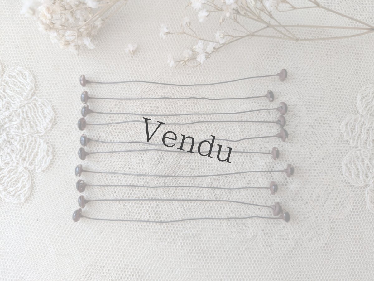 画像2: フランスヴィンテージ グラスアイ 5本セット／ブラウン5mm (2)