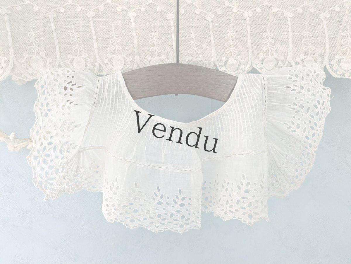 画像8: フランスアンティーク 　カットワーク刺繍のつけ襟 (8)