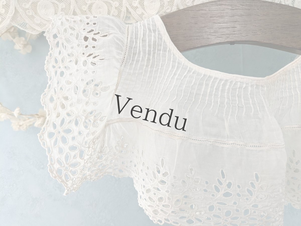 画像9: フランスアンティーク 　カットワーク刺繍のつけ襟 (9)