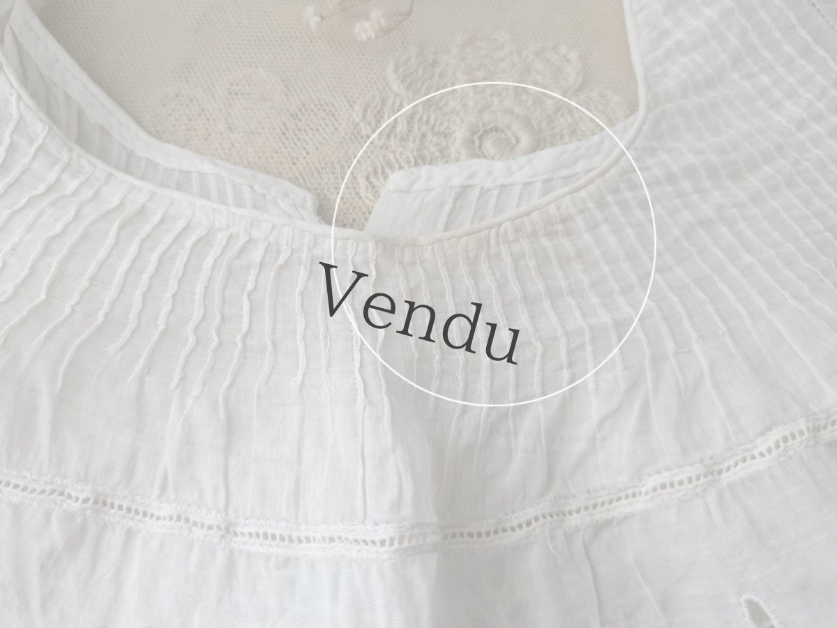 画像10: フランスアンティーク 　カットワーク刺繍のつけ襟 (10)