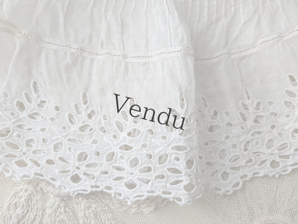 画像4: フランスアンティーク 　カットワーク刺繍のつけ襟 (4)