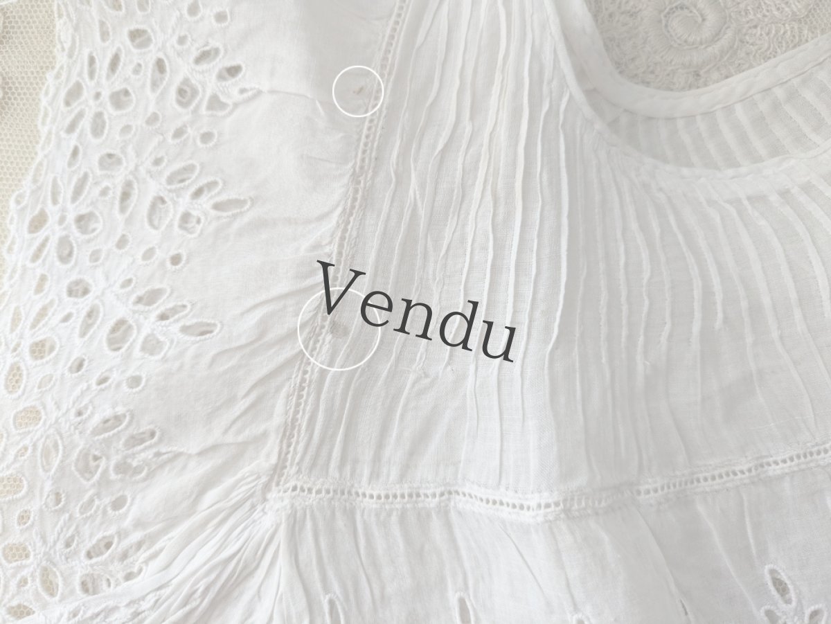 画像11: フランスアンティーク 　カットワーク刺繍のつけ襟 (11)