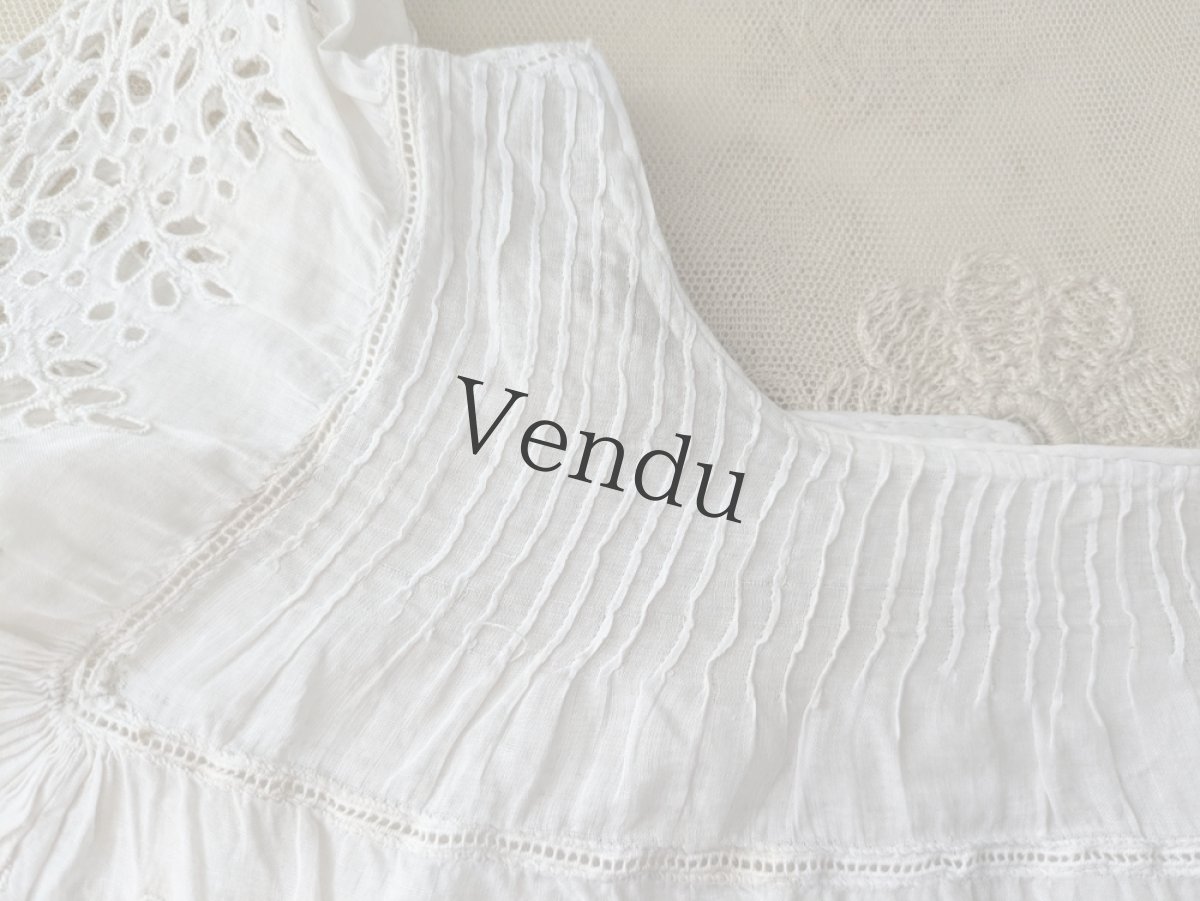 画像3: フランスアンティーク 　カットワーク刺繍のつけ襟 (3)