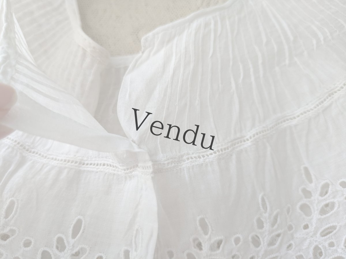 画像6: フランスアンティーク 　カットワーク刺繍のつけ襟 (6)