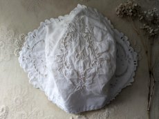 画像3: フランスアンティーク 　カットワーク刺繍の小さなボネ (3)