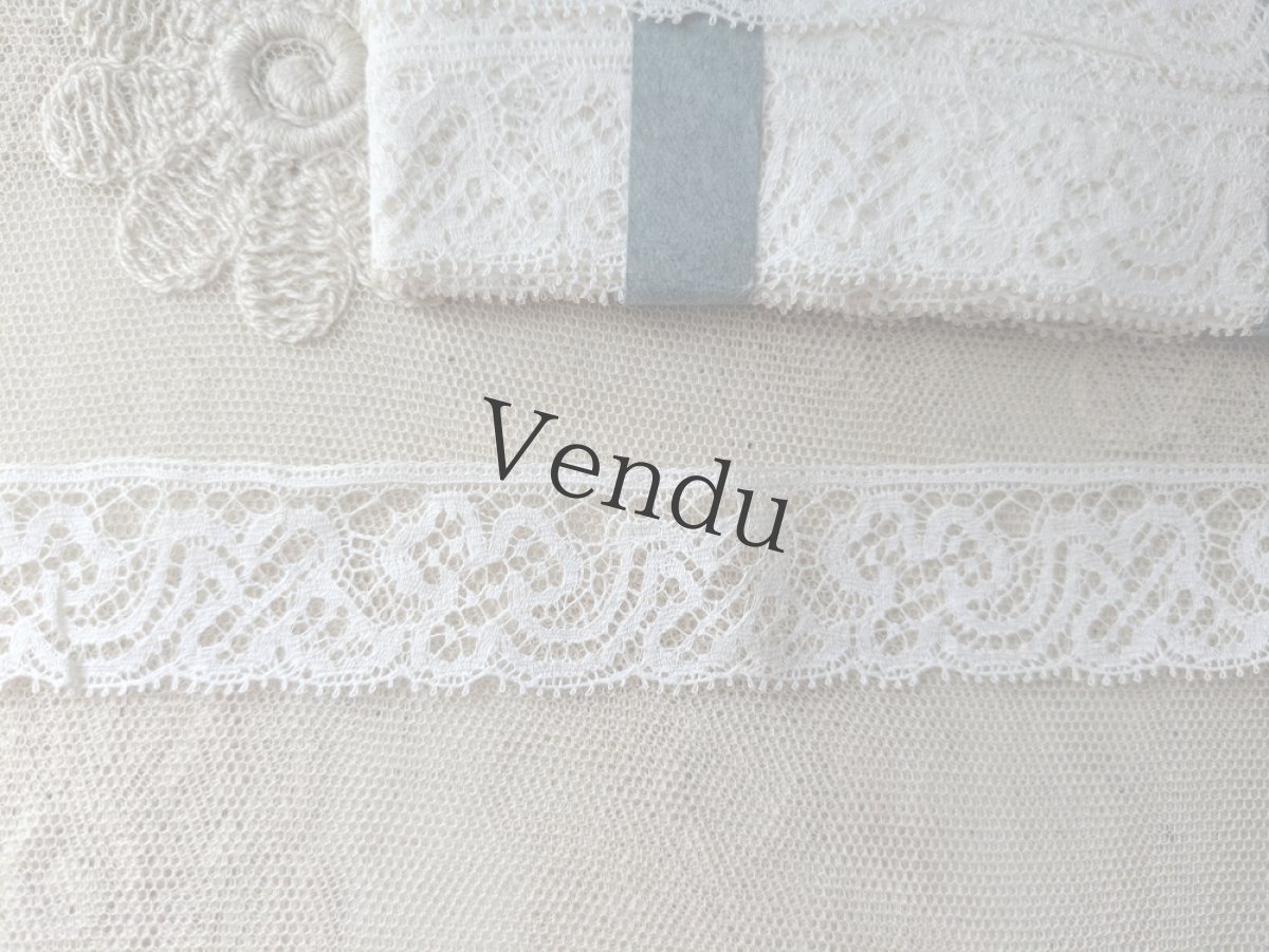 画像2: フランスヴィンテージ　タグ付きスカラップレースブレード 5m以上 (2)