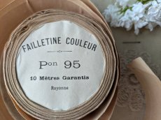 画像5: フランスアンティーク　巻きリボン Pon.95 くすんだペールローズ (5)