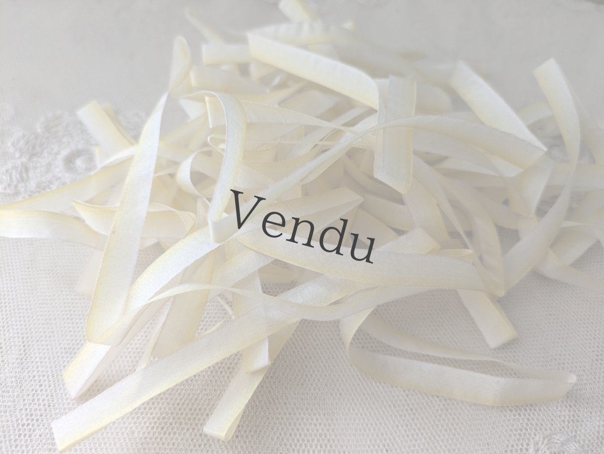 画像3: フランスアンティーク　台紙巻きシルクリボン イエローグラデ 785cm (3)