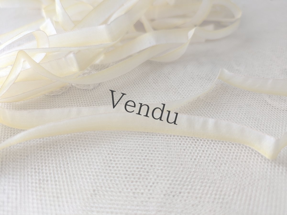 画像2: フランスアンティーク　台紙巻きシルクリボン イエローグラデ 785cm (2)