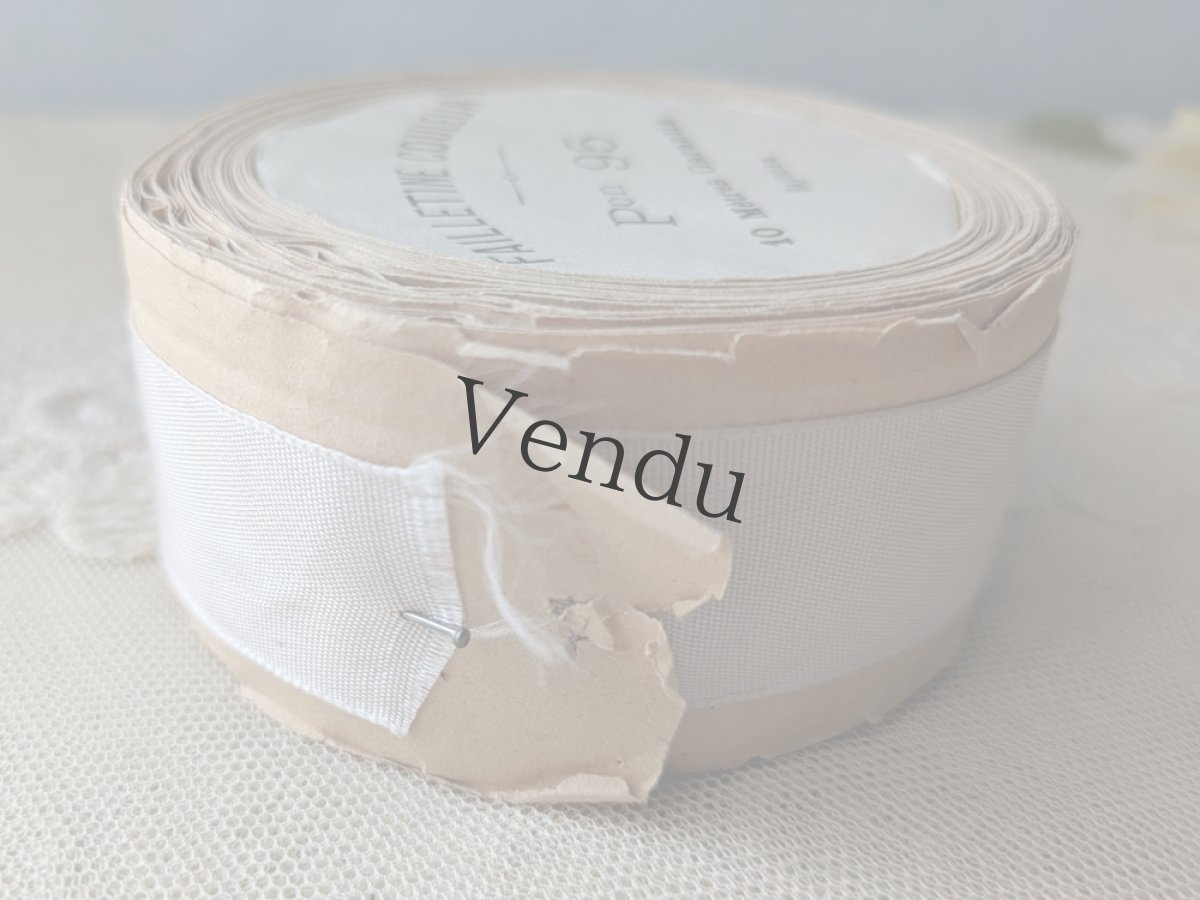 画像8: フランスアンティーク　巻きリボン Pon.95 くすんだペールローズ (8)