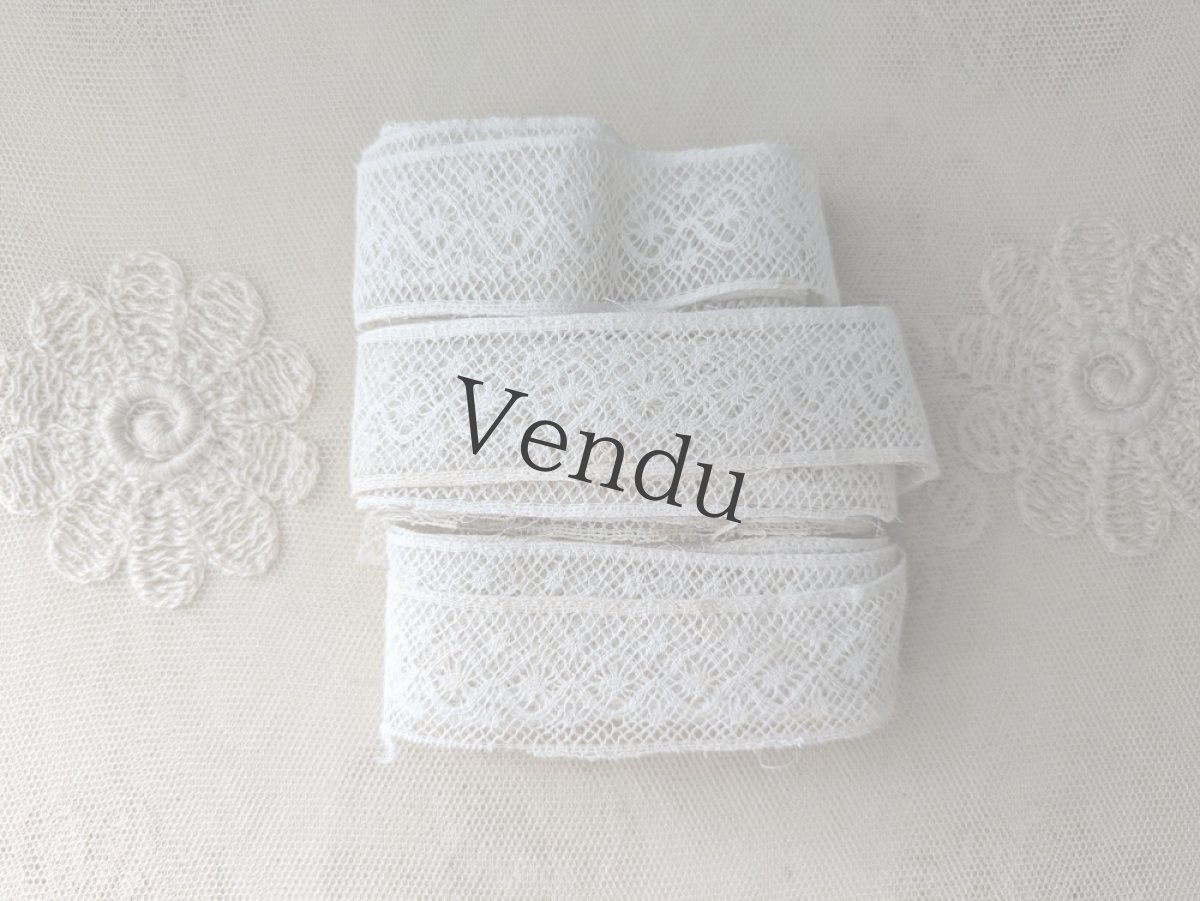 画像4: フランスヴィンテージ　ボビンレースブレード 416cm (4)