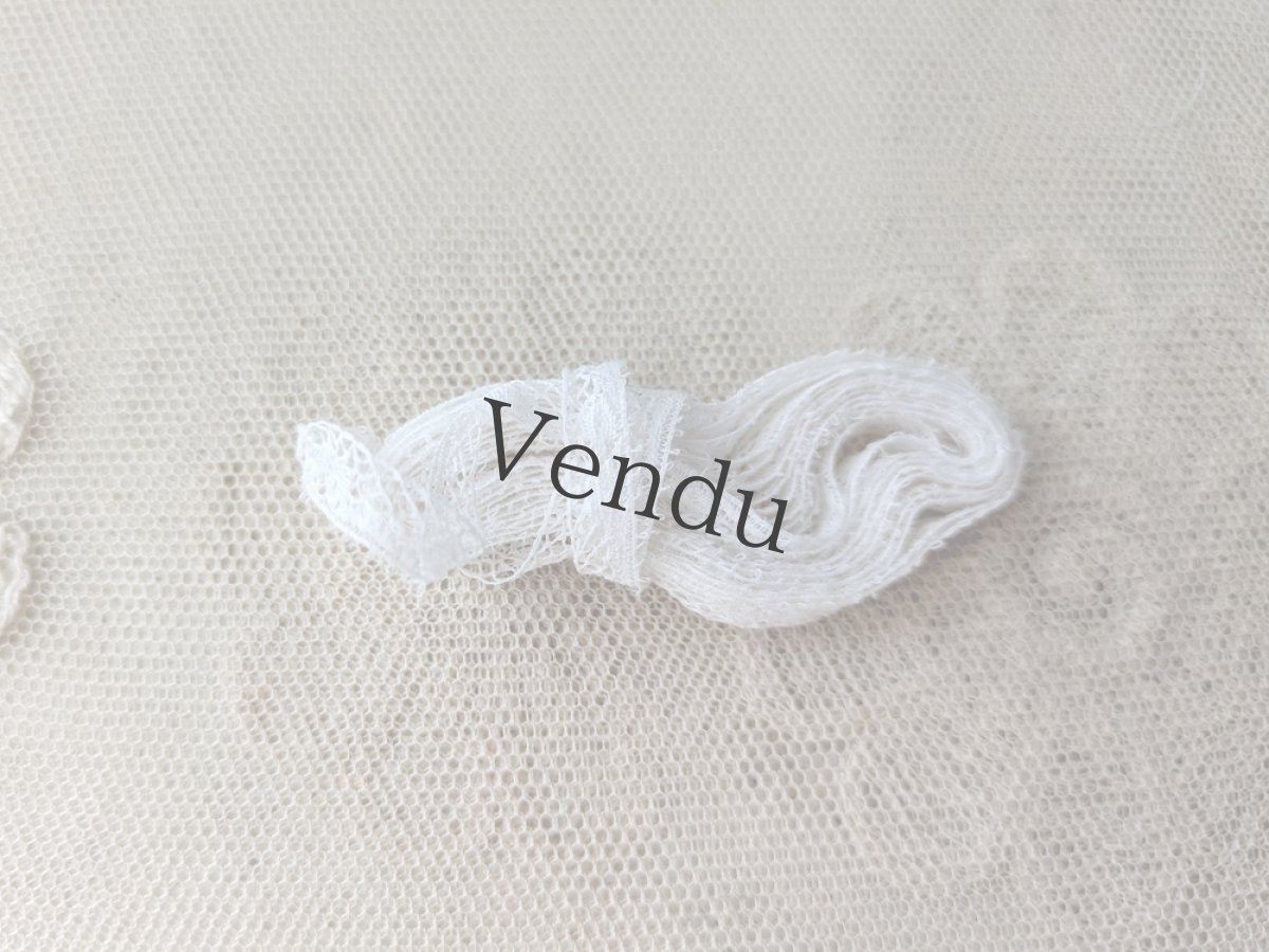 画像4: フランスヴィンテージ　極細6mm幅 チュールレース 157cm (4)