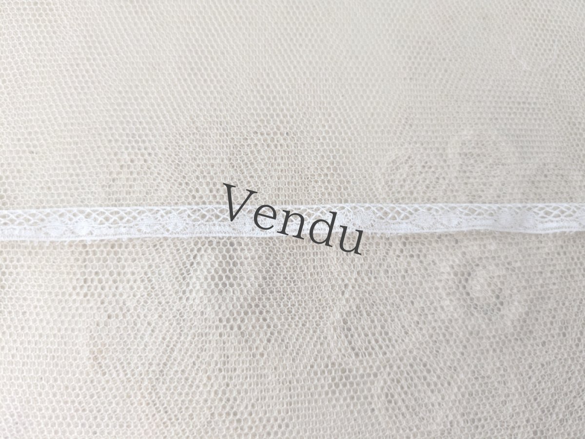 画像2: フランスヴィンテージ　極細6mm幅 チュールレース 157cm (2)