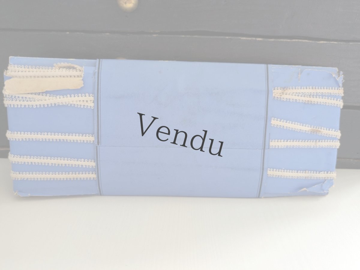 画像5: フランスアンティーク　ラベル付き極細5mm幅レースブレード (5)