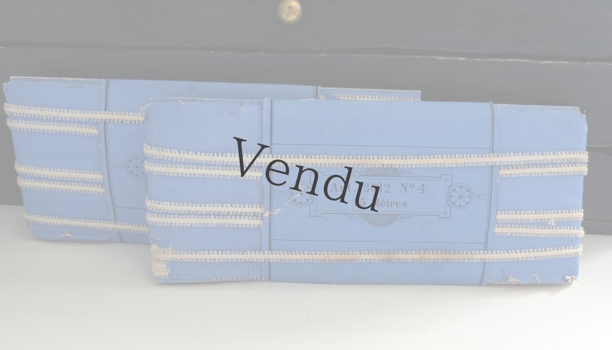 画像6: フランスアンティーク　ラベル付き極細5mm幅レースブレード (6)