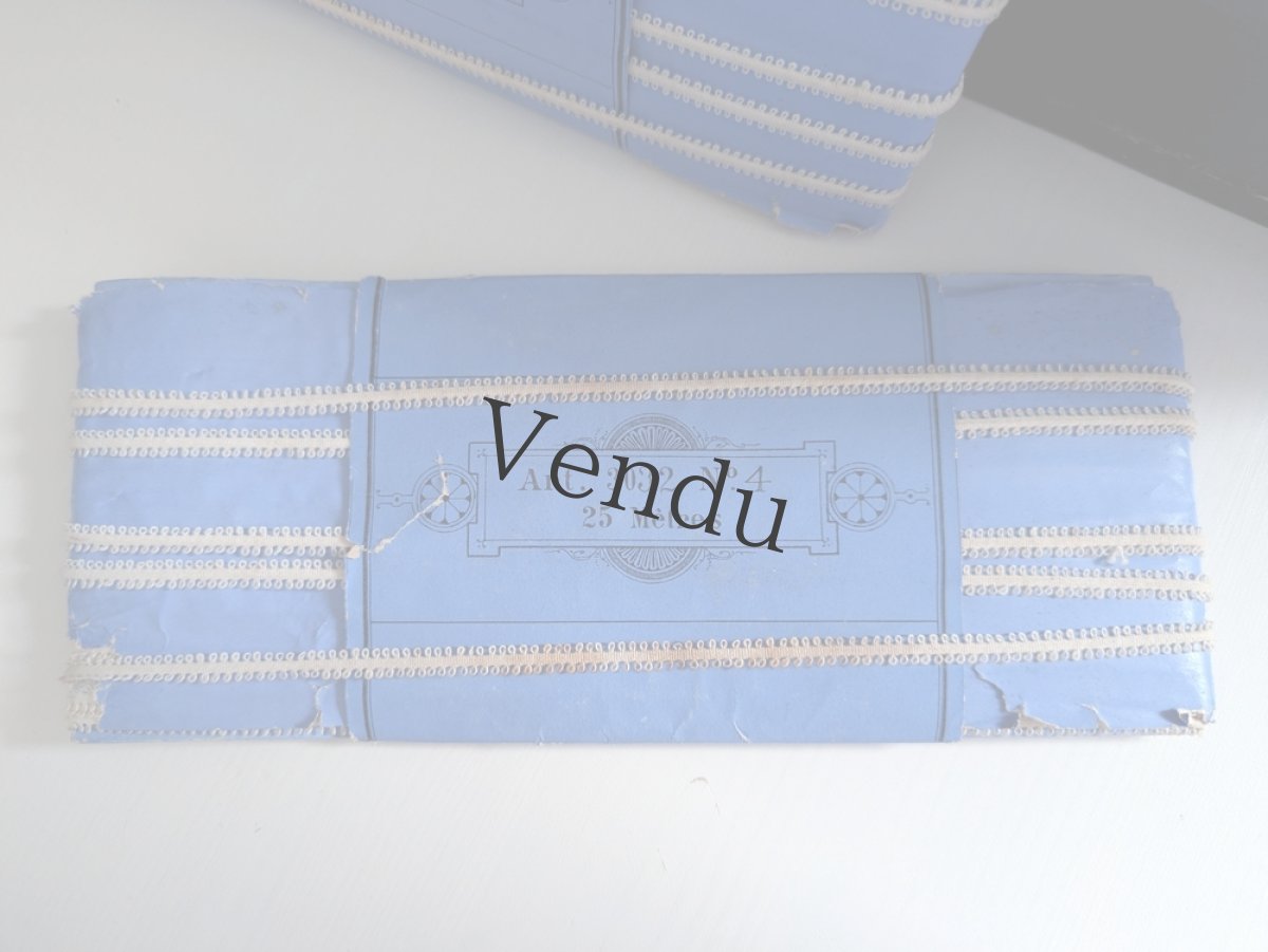 画像7: フランスアンティーク　ラベル付き極細5mm幅レースブレード (7)