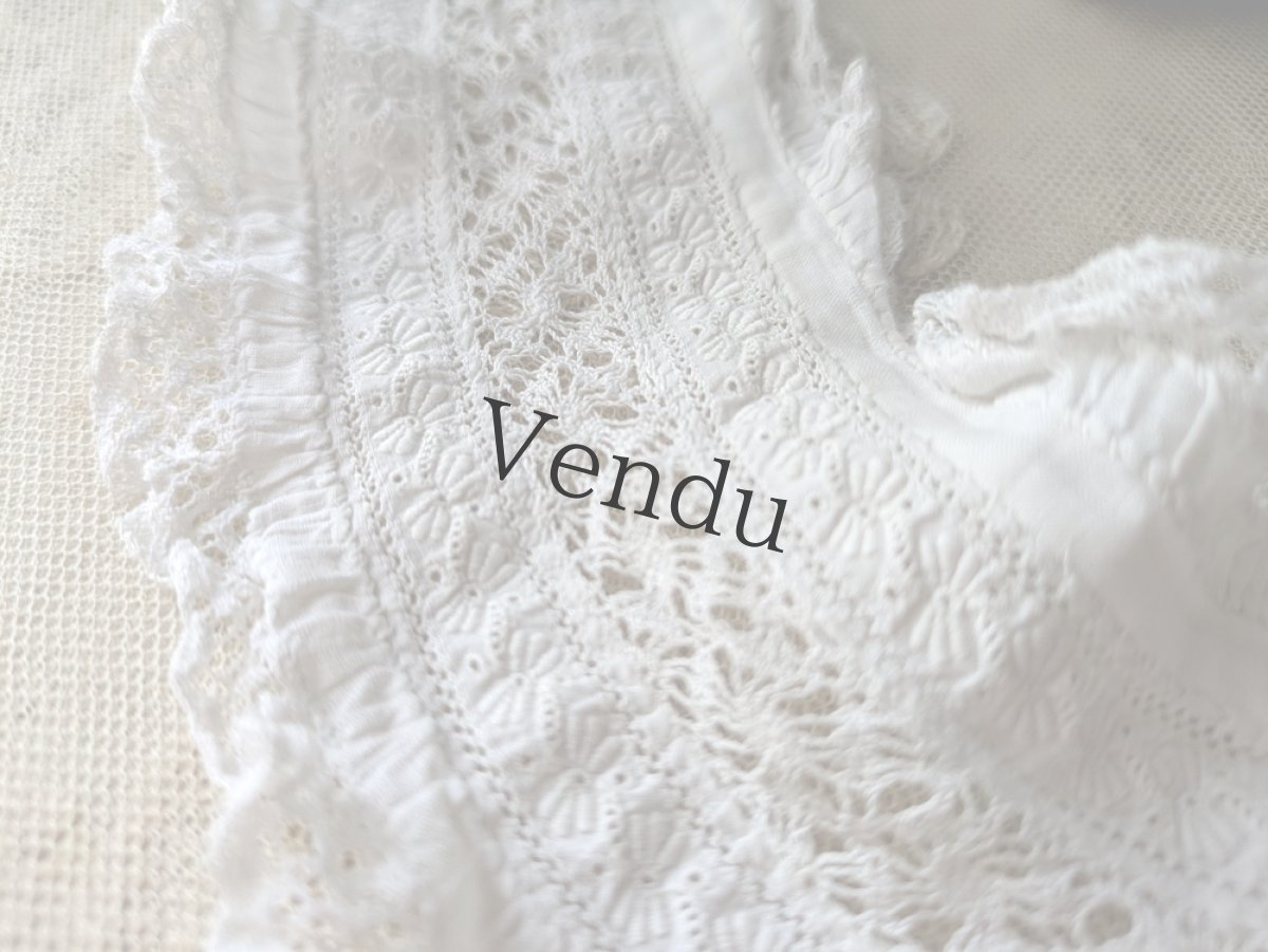 画像5: フランスアンティーク　小さなレースのつけ襟 (5)