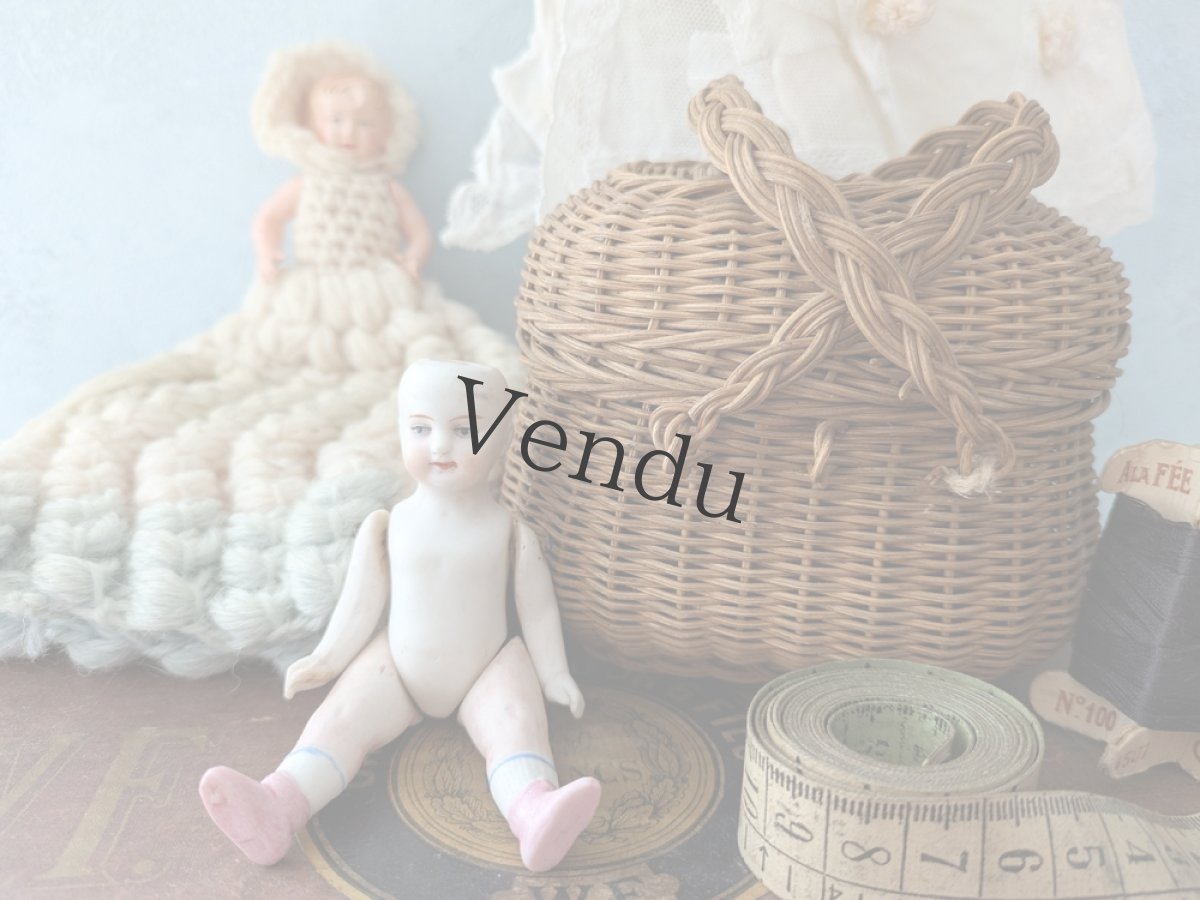 画像10: ドイツアンティーク ビスクドール ミニョネット 10cm (10)