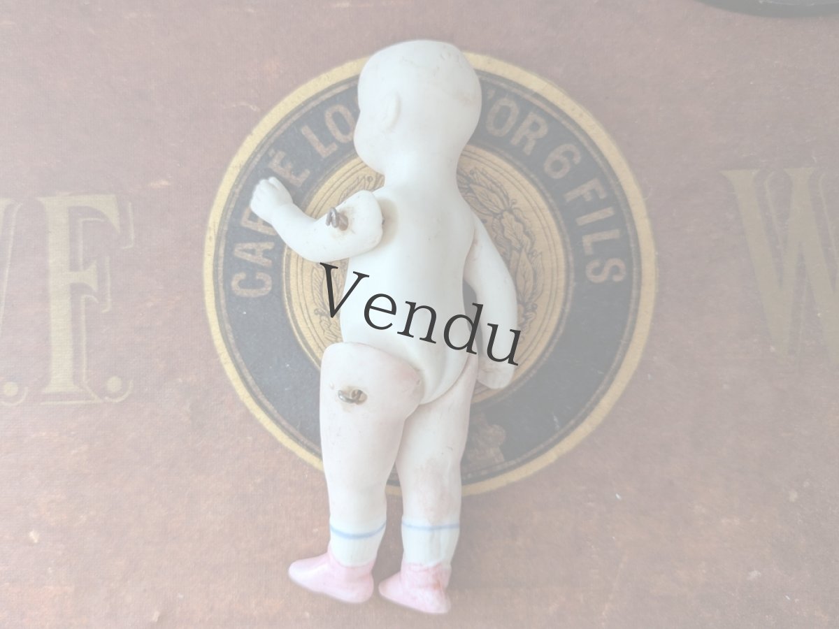 画像3: ドイツアンティーク ビスクドール ミニョネット 10cm (3)