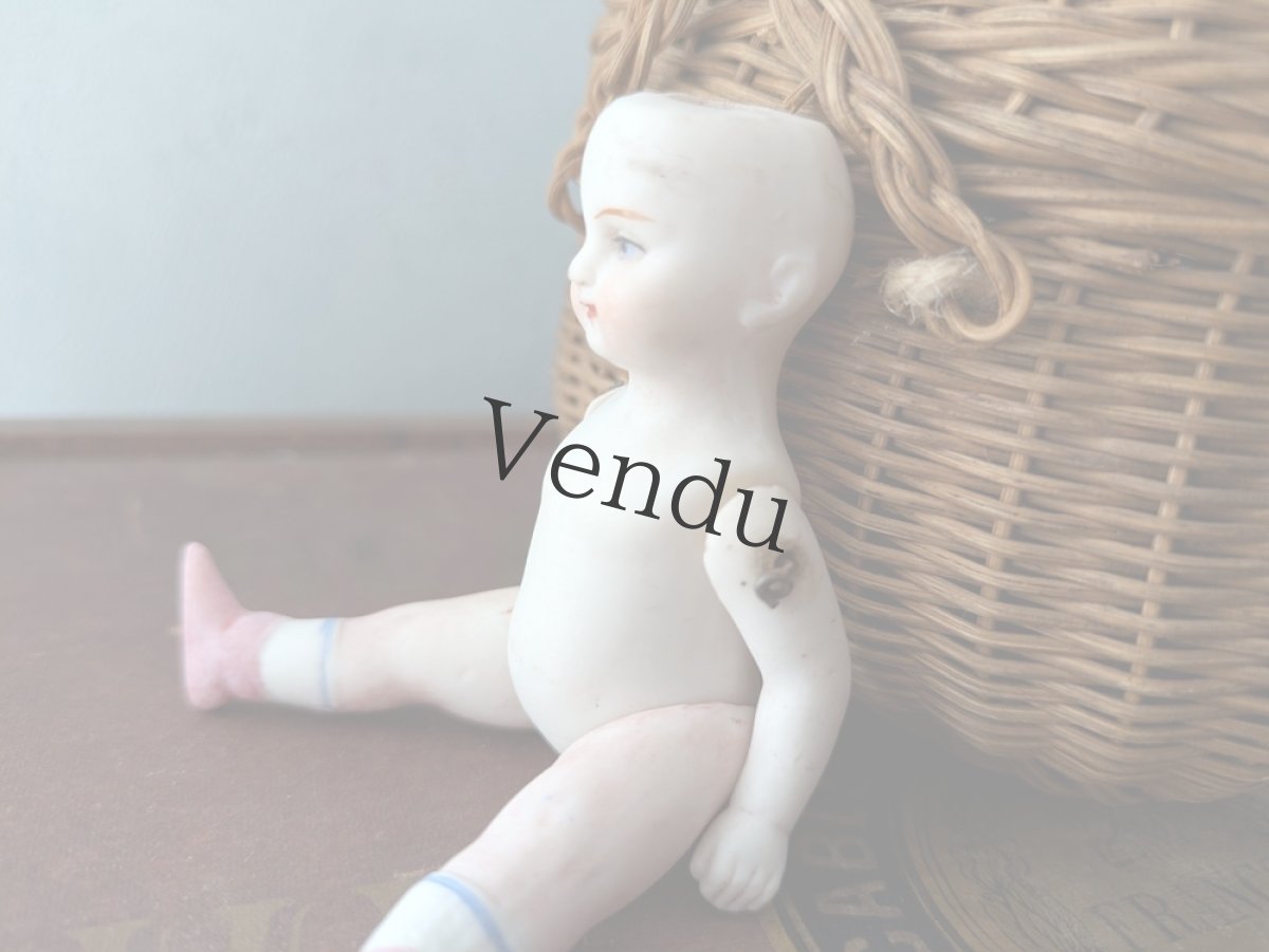 画像5: ドイツアンティーク ビスクドール ミニョネット 10cm (5)