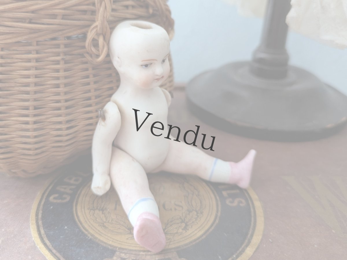 画像6: ドイツアンティーク ビスクドール ミニョネット 10cm (6)