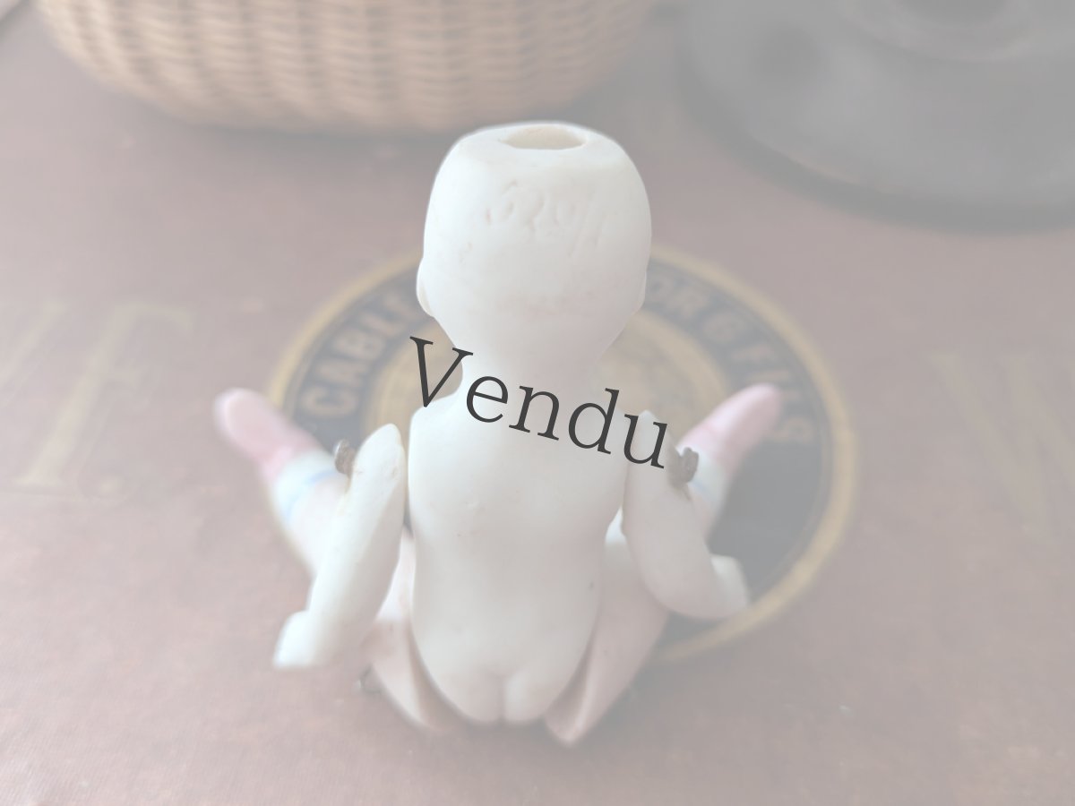 画像8: ドイツアンティーク ビスクドール ミニョネット 10cm (8)