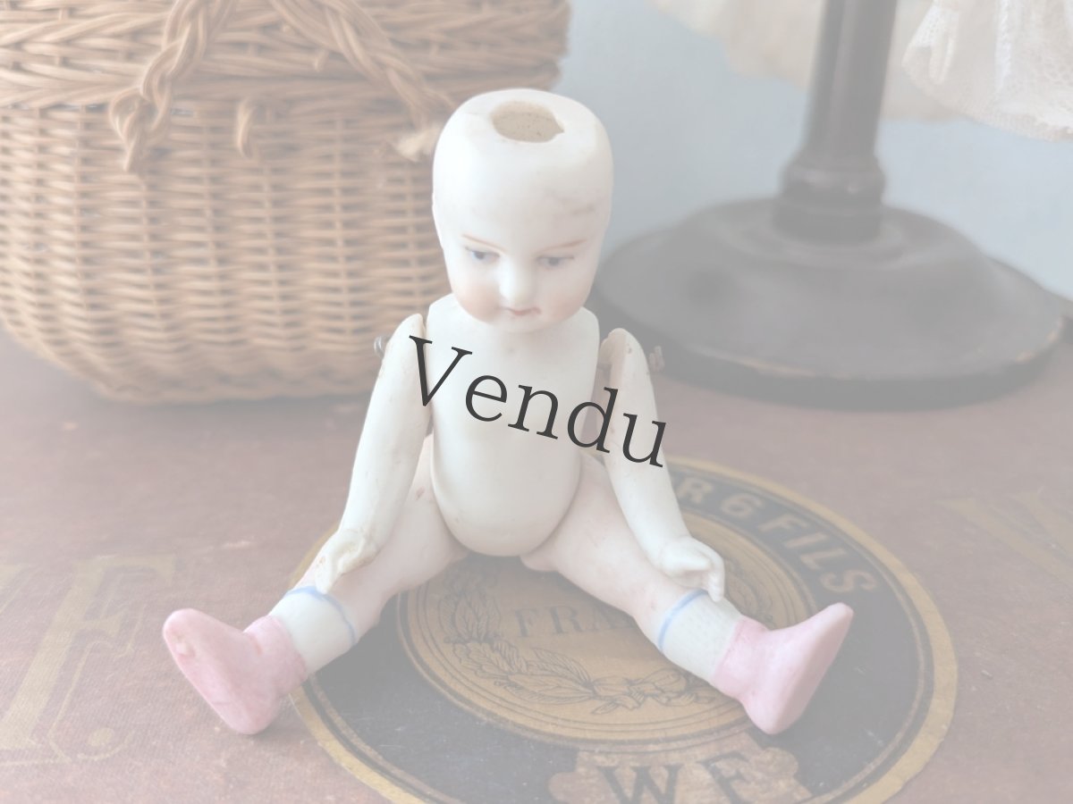 画像7: ドイツアンティーク ビスクドール ミニョネット 10cm (7)