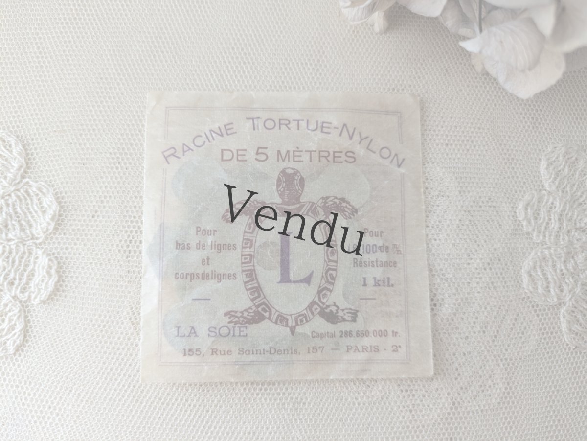 画像2: フランス 1940年代頃 ナイロン糸巻き RACINE TORTUE-NYLON (2)
