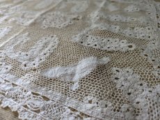画像5: フランスヴィンテージ　バテンレースのマット 鳥 30×41cm (5)