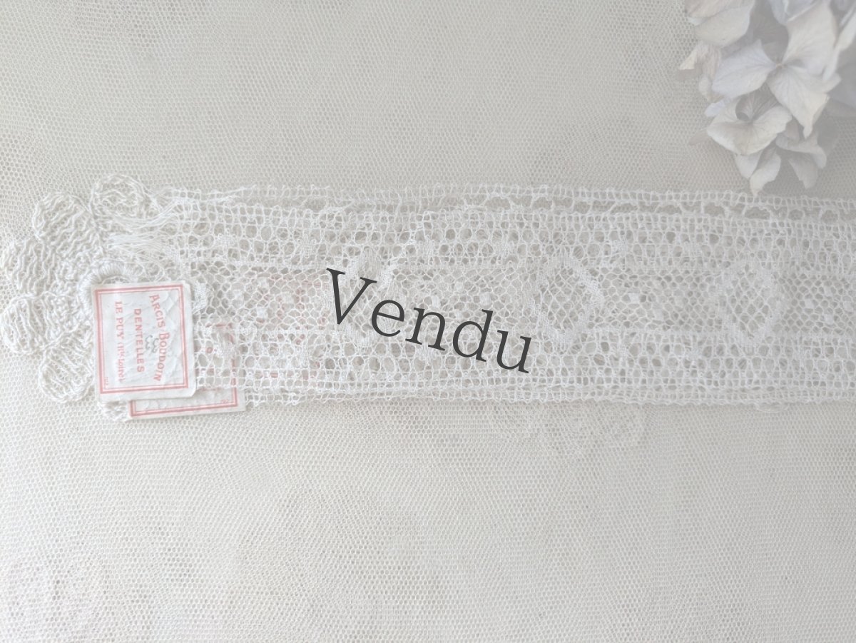 画像6: フランスアンティーク　タグ付き 手編みルピュイレース　サンプルセット B(3枚) (6)