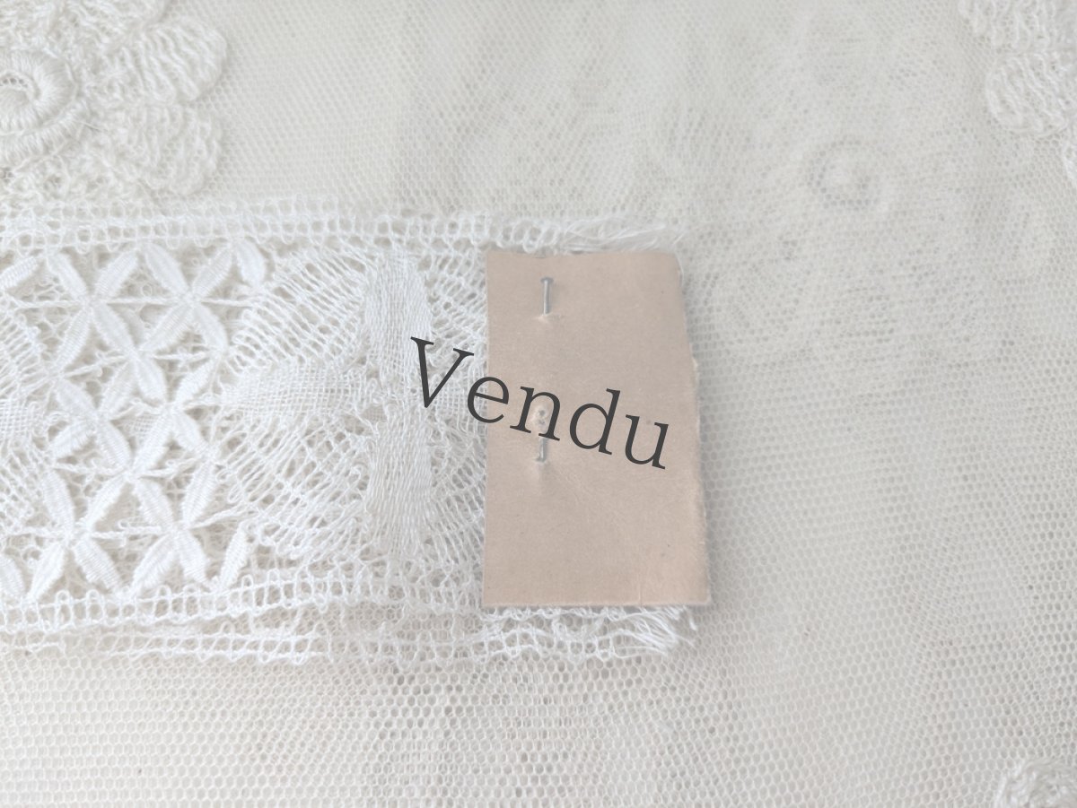 画像7: フランスアンティーク　タグ付き 手編みルピュイレース　サンプルセット B(3枚) (7)