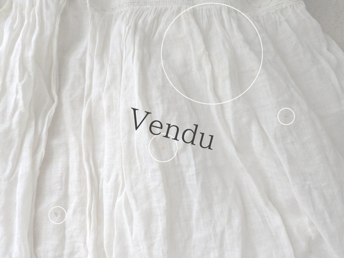 画像12: フランスヴィンテージ　べべのカットワーク刺繍ワンピース (12)