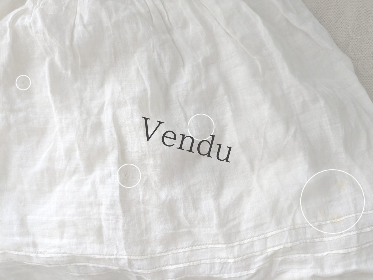 画像10: フランスヴィンテージ　べべのカットワーク刺繍ワンピース (10)