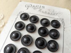 画像2: フランスアンティーク　セルロイド×メタルボタンシート 15mm (2)